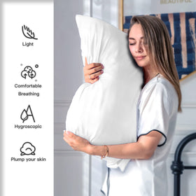 Suatien silk pillowcase cool breathable fabric for all seasons.
