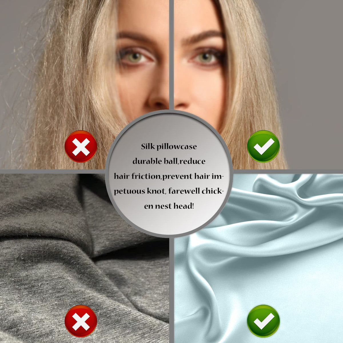 Suatien Silk Pillowcase cool sleep design keeps you comfortable year‑round.
