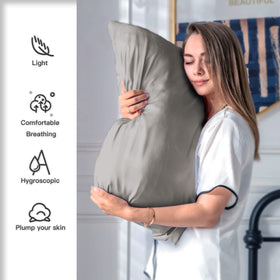 Suatien silk pillowcase cooling surface helps maintain comfortable body temperature during sleep
