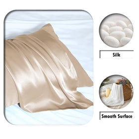 Suatien silk pillowcase hair glide reduces friction for frizz-free mornings