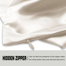 Suatien silk pillowcase smooth surface reduces hair frizz and breakage.