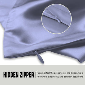 Suatien silk pillowcase hidden zipper design ensures secure fit.