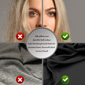 Suatien silk pillowcase being washed in mesh bag demonstrates easy care.