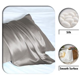 Suatien silk pillowcase packaging in gray box, a luxurious gift option.