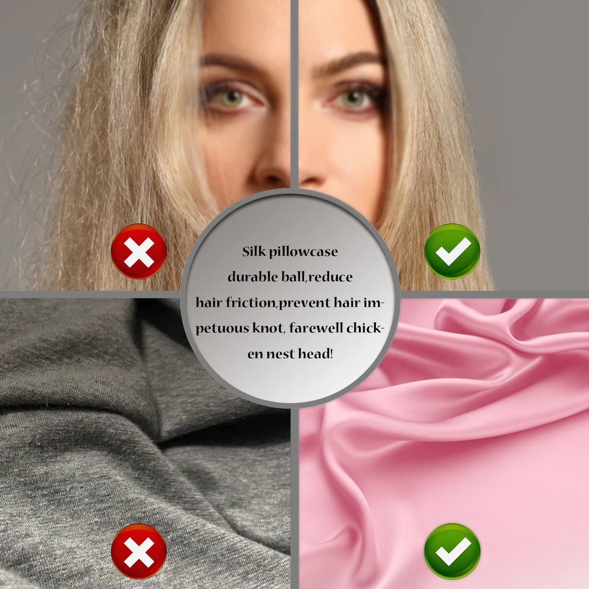 Suatien silk pillowcase washability detail demonstrates machine-washable, easy-care maintenance.