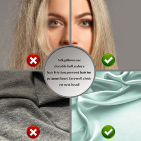 Suatien silk pillowcase is machine washable for easy care.