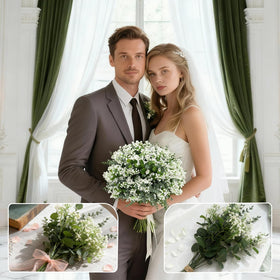 Suaycy 110-piece mixed greenery pack adds layered depth to large setups.