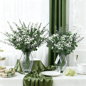 Suaycy Bendable wired stems enable easy DIY wreaths and boutonnieres.