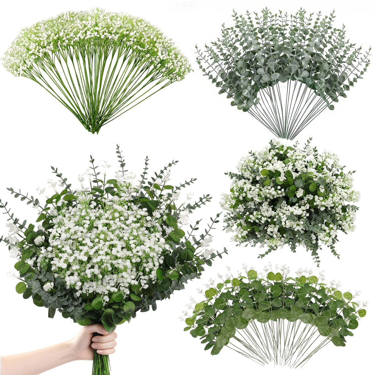 Suaycy Real Touch Baby’s Breath for lifelike bouquet fillers and centerpieces.