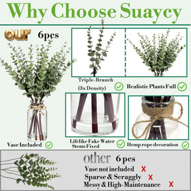 Suaycy leaves with white dust texture add natural realism.