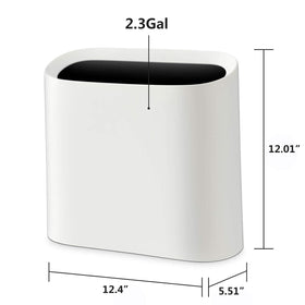 SUBEKYU kitchen trash can white, easy to clean and blend with any décor.