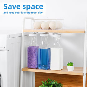 SUBEKYU compact design saves space while storing detergent and additives.