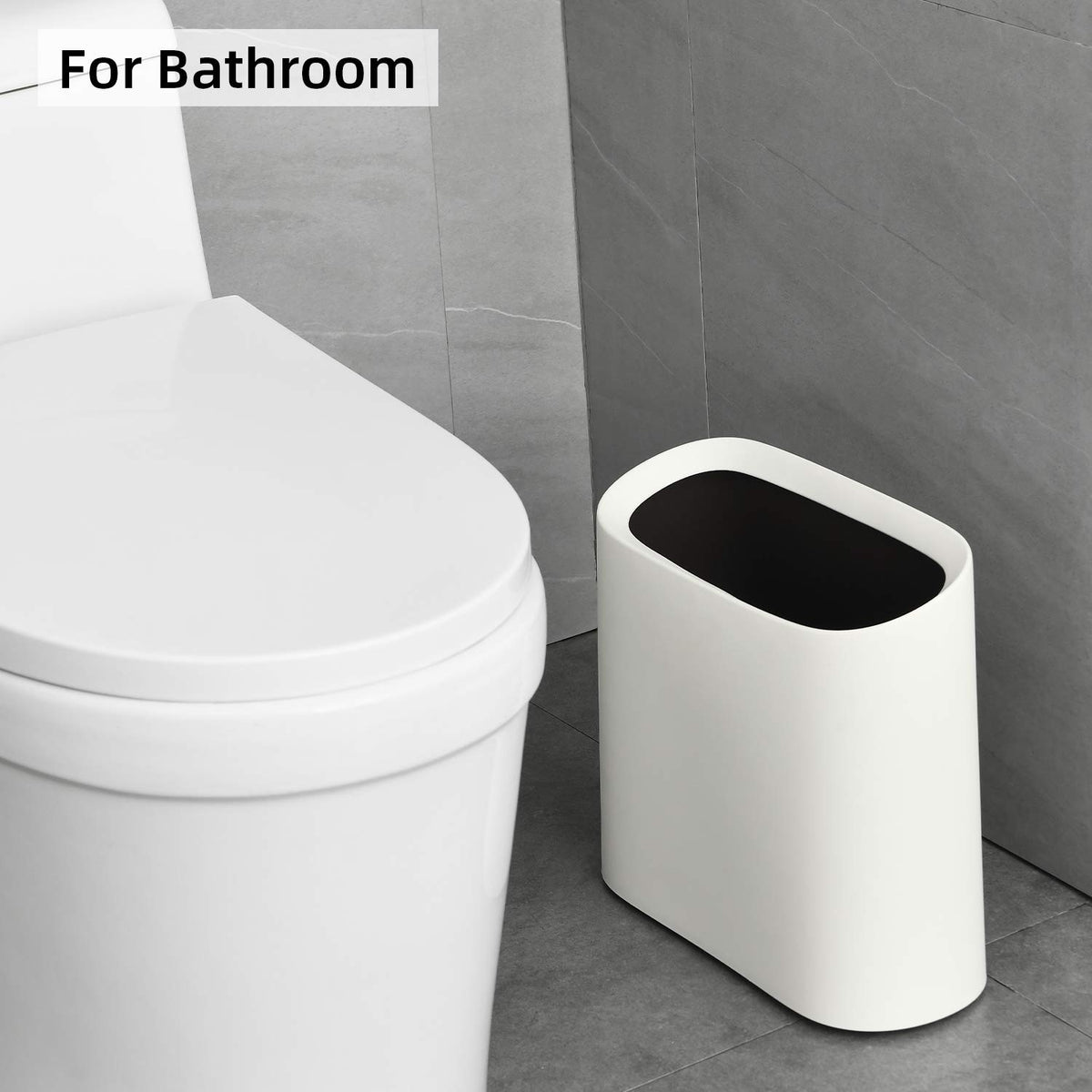 SUBEKYU office trash bin narrow design keeps desks tidy.