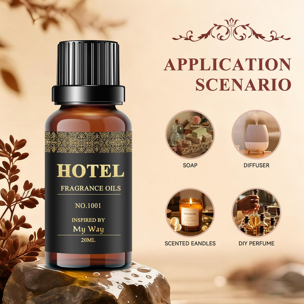 SUBGIU Baccarat-inspired fragrance oil adds luxurious notes to your diffuser aroma.