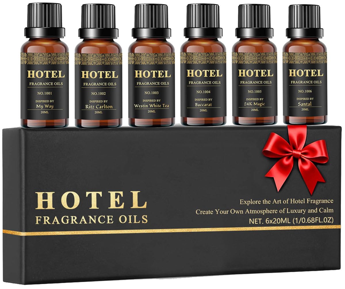 SUBGIU Hotel Diffuser Oil Set with six 20ml bottles for versatile home fragrance.