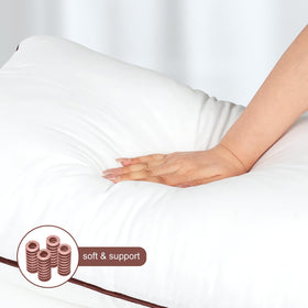 Subrcamos hypoallergenic microfiber fill provides plush, cool comfort.