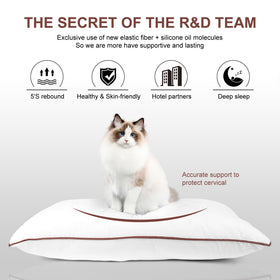 Subrcamos machine-washable cover keeps pillows fresh.
