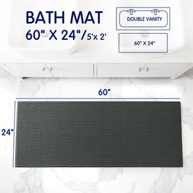 SUBRTEX 24x60 rug dense pile aids quick moisture control after showers.