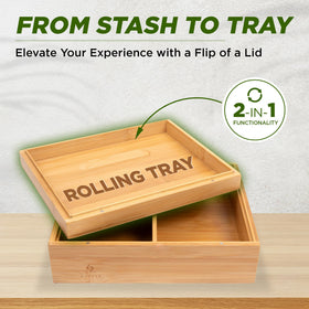 Inside divider helps organize accessories with easy removal.