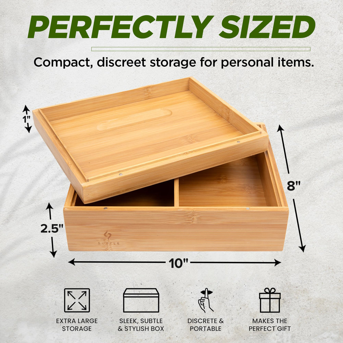 Subtle rolling tray lid converts to a rolling surface for on-the-go use.