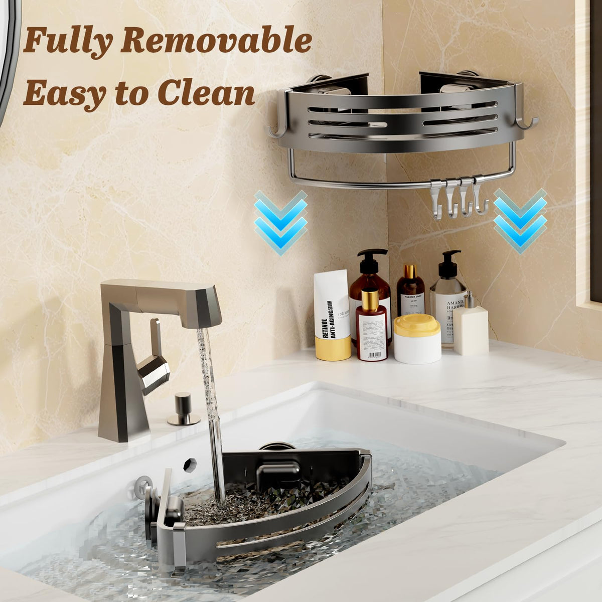 SUBUCOYO no-drill installation using suction cups for quick wall-safe setup.