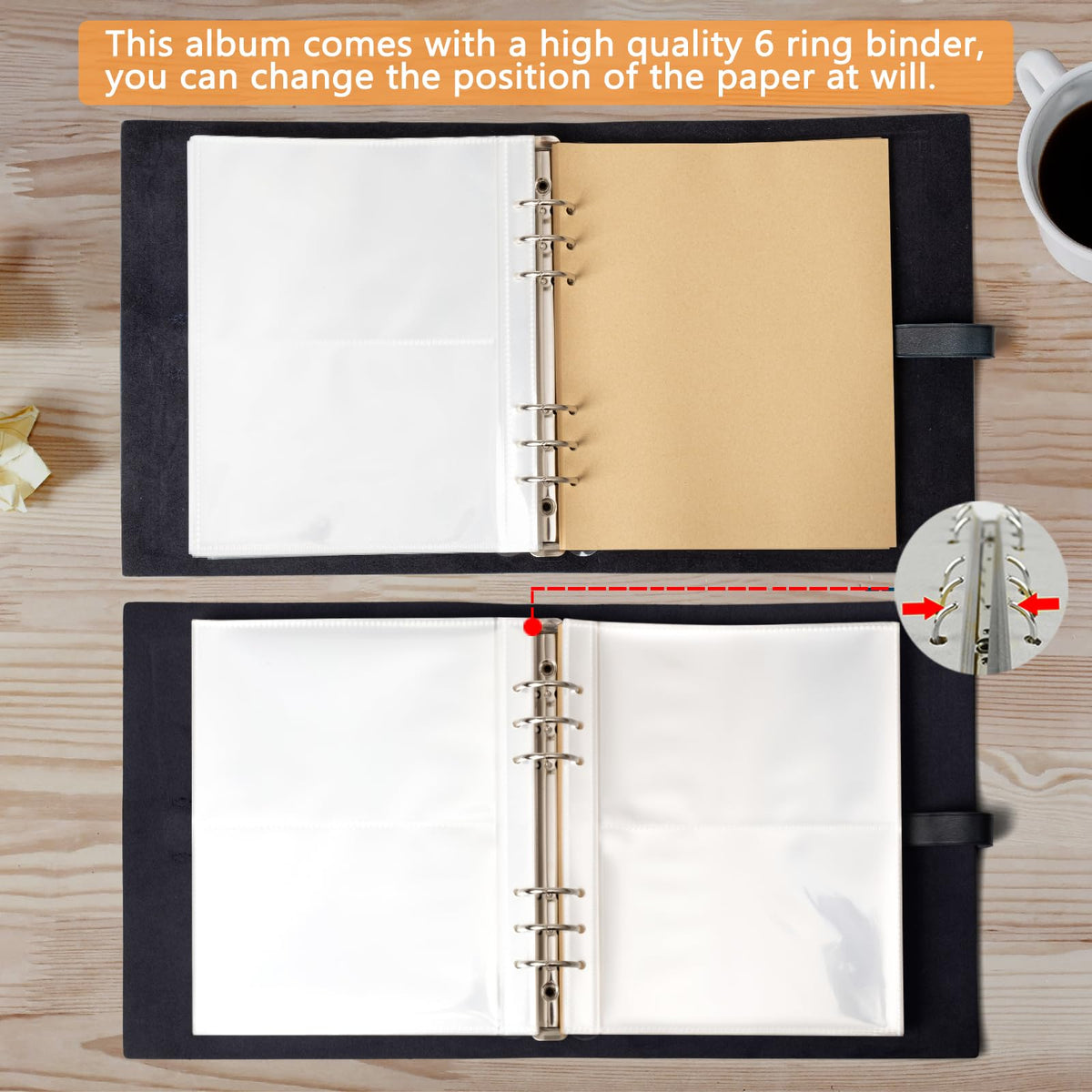 Included writing paper for captions in the Love Tree photo album