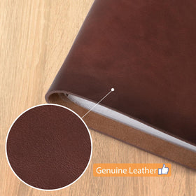 Sucarlon leather cover offers durable, premium protection for keepsakes.