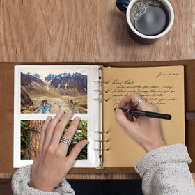 Sucarlon photo album writing space lets you annotate moments beside photos.