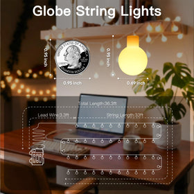 suddus Globe String Lights with remote-control for easy mode changes