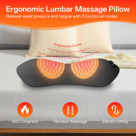SUDAHIA lumbar pillow provides vibration massage for deeper relaxation