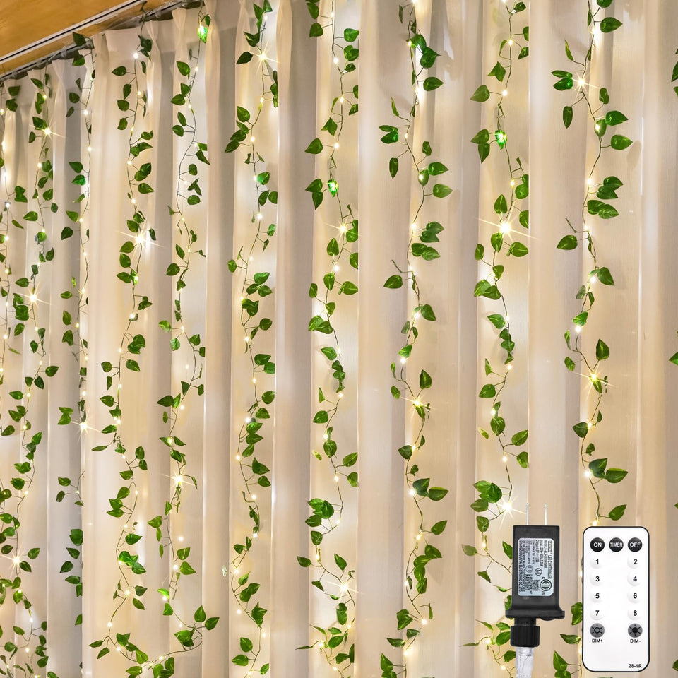 suddus 200 LED vine light plug-in for seamless wall decor and year-round ambiance