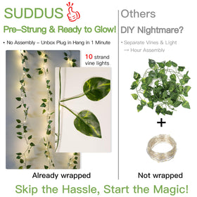 suddus 6.5ft curtain lights set up in seconds for instant ambiance