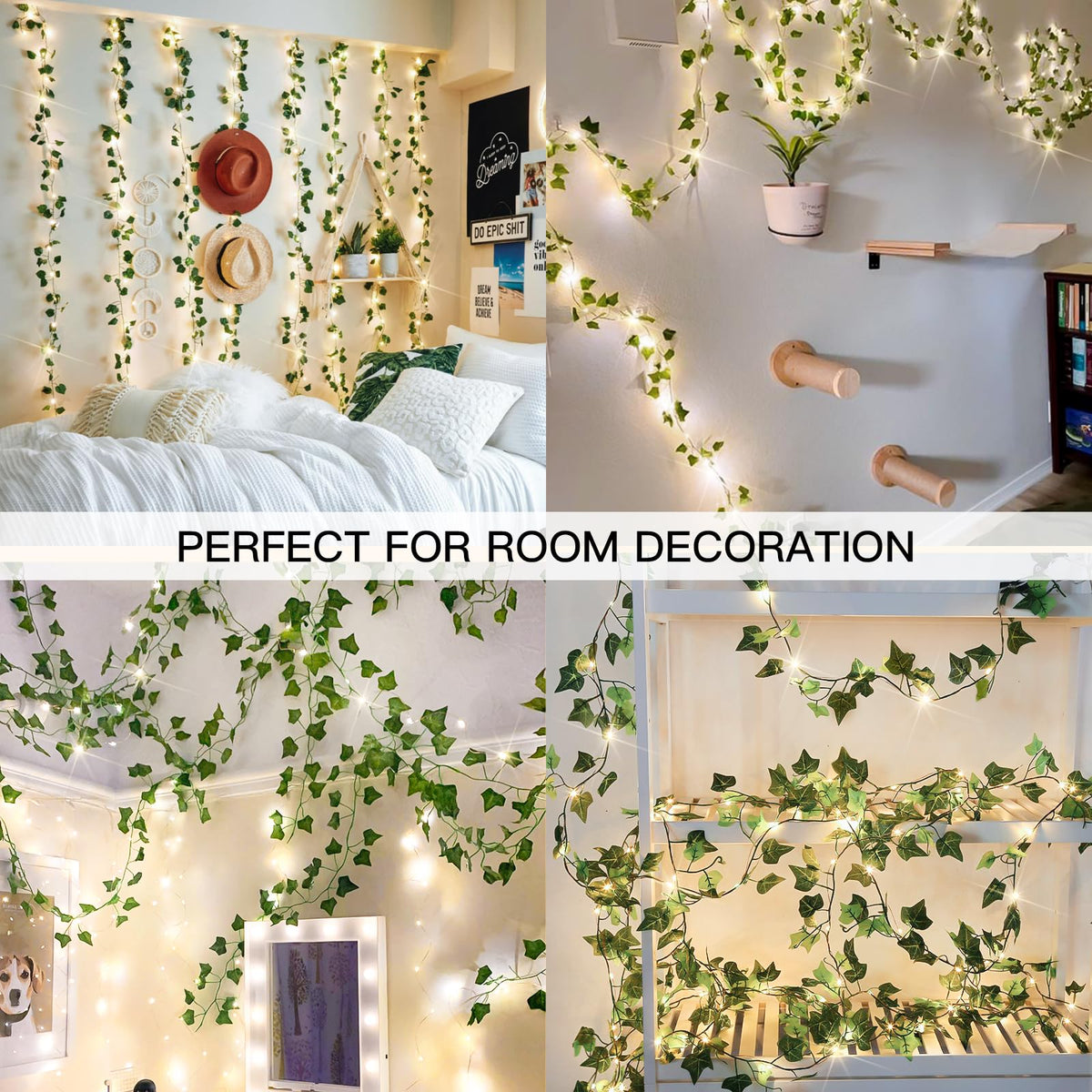 Suddus leaf-design featuring golden pothos and ivy enhances natural decor