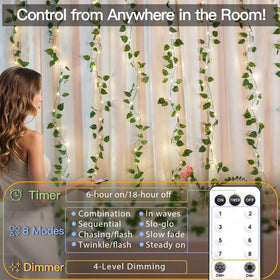 suddus remote-controlled fairy lights with eight modes and timer