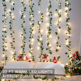 Suddus vine with 100 LED string showcases bright, twinkling light for celebrations