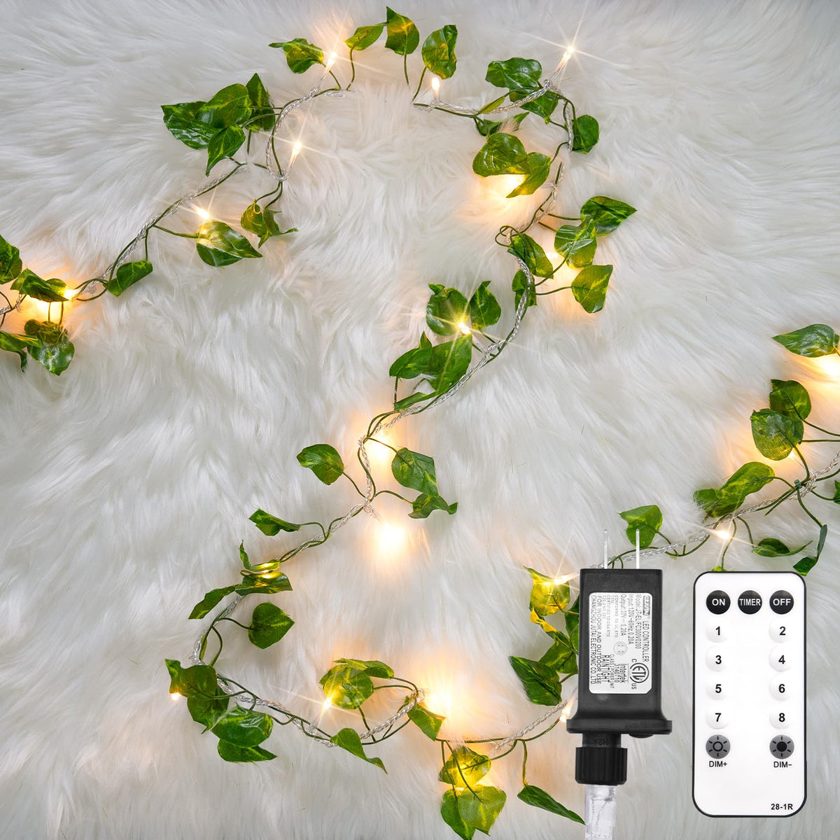 Suddus vine fairy light on wall adds warm ambient glow to any room