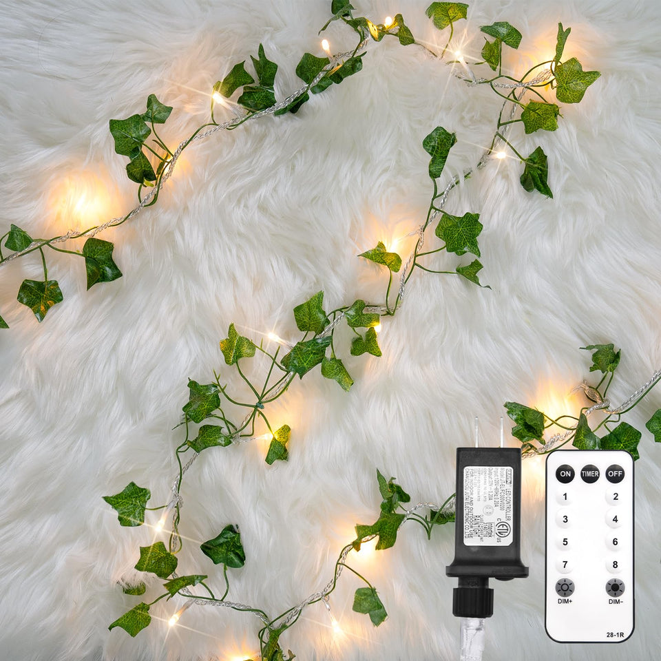 Suddus vine with fairy lights 33ft creates inviting warm ambience indoors and outdoors