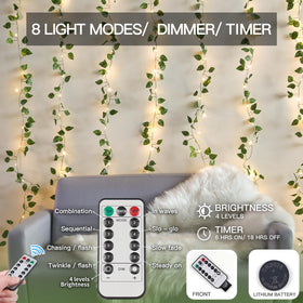 suddus Vines with Lights span 6.56 feet for versatile wall decor.
