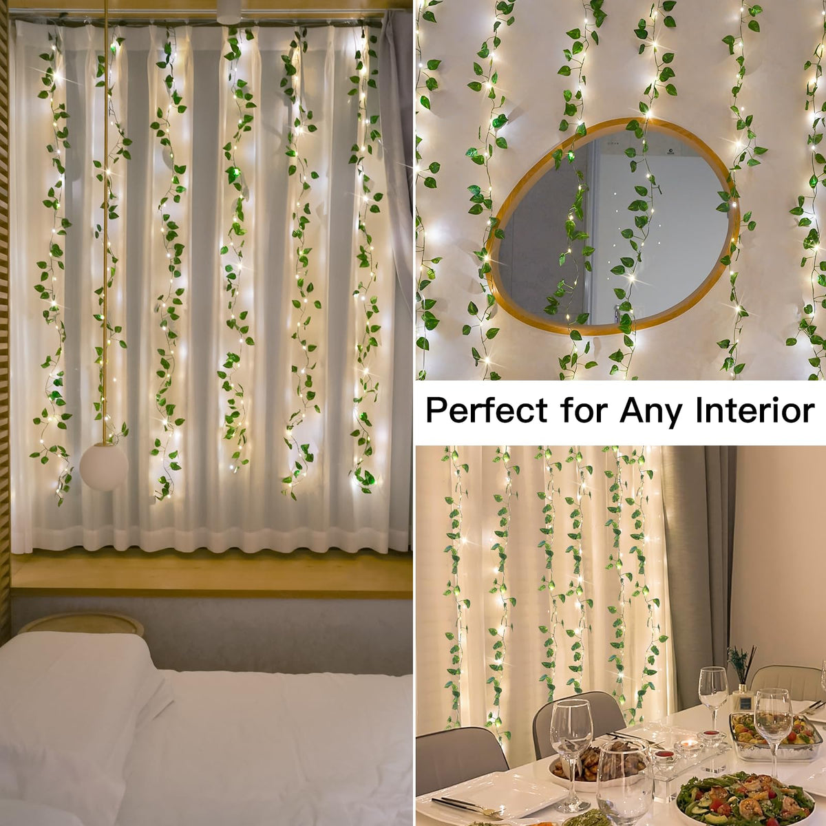 suddus Vines with Lights remote control enables eight modes for flexible mood lighting.