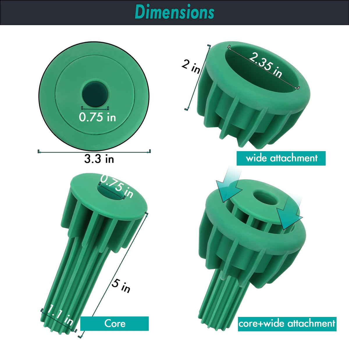 SUDLEK tool-free installation of green rubber insert in cemetery vase