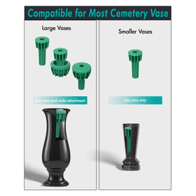 SUDLEK easy-install vase insert requires no tools for quick, respectful graveside setup.