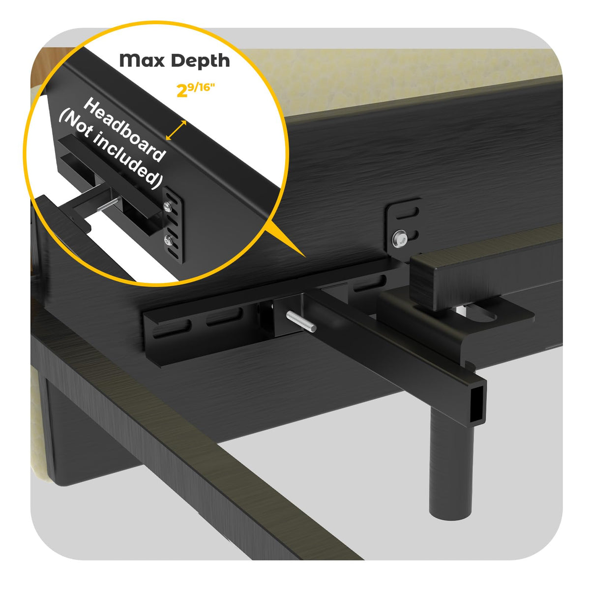Matte black Suemoss brackets resist rust with durable steel construction.