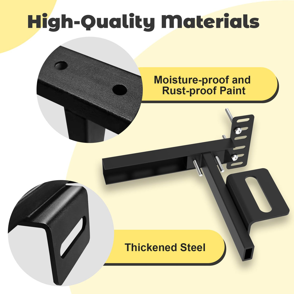 Heavy-duty steel construction from Suemoss provides lasting stability.