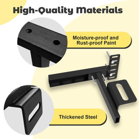 Heavy-duty steel construction from Suemoss provides lasting stability.