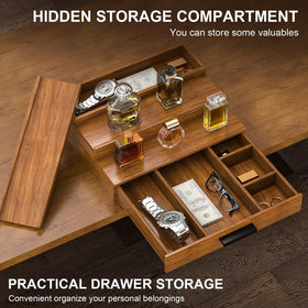 Sueuapp three-tier stand keeps fragrances organized on your dresser.