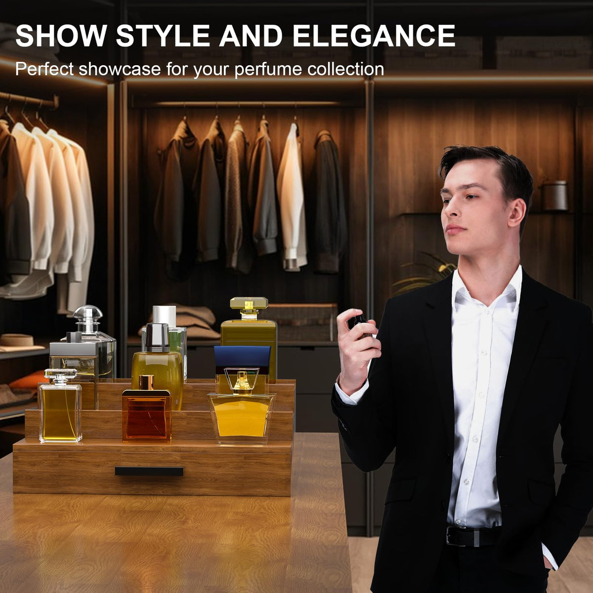 Sueuapp masculine gift-friendly display combining function and style.