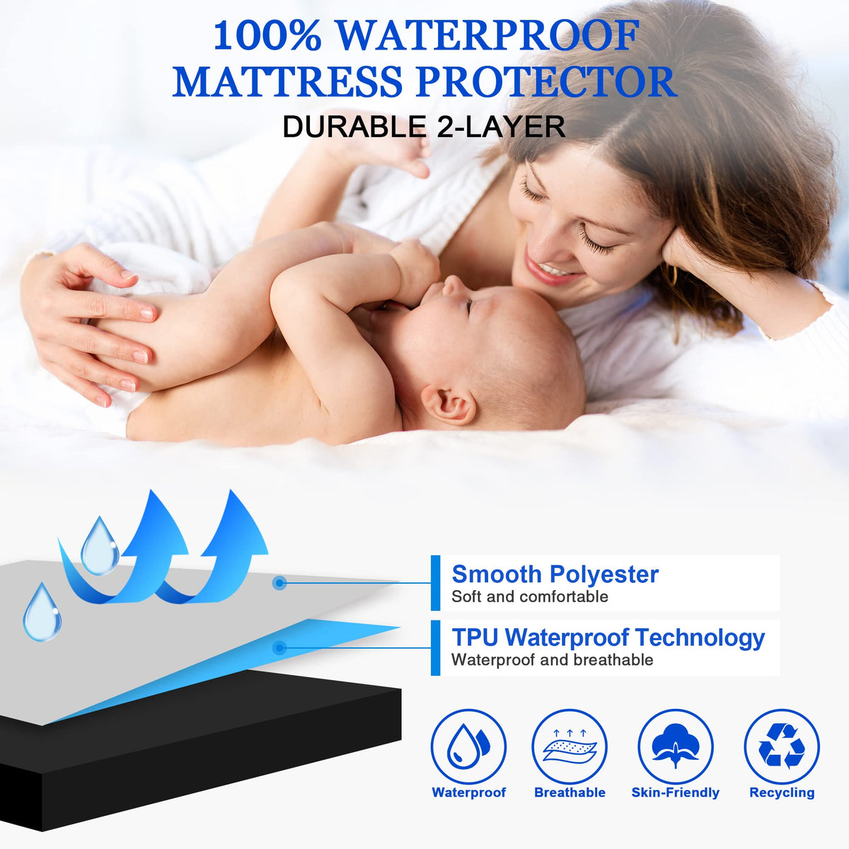 Sufdari waterproof cover with elastic band ensuring secure fit