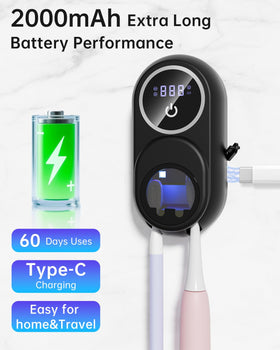 Built-in warm-air drying system for brush drying after cleansing