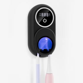 Sugar Swan UV sanitizer with two slots, front view for countertop organization