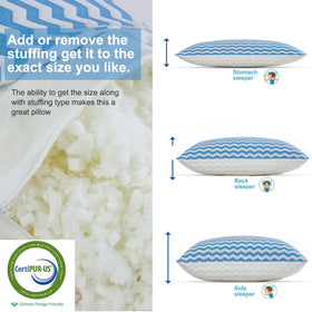 Suhedy queen-size pillow with washable cover for easy cleaning and freshness.